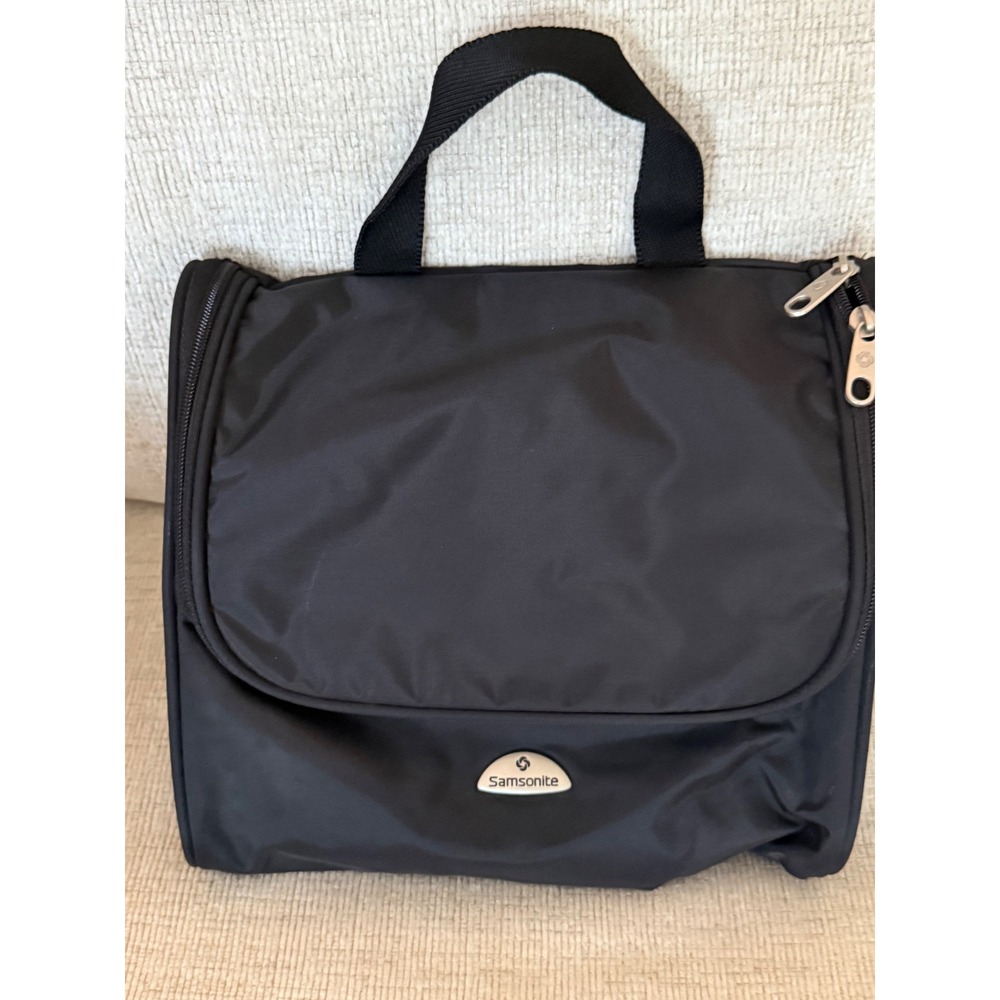 Samsonite Black Hanging Travel Toiletry Bag Organizer Kit Interior loops bags